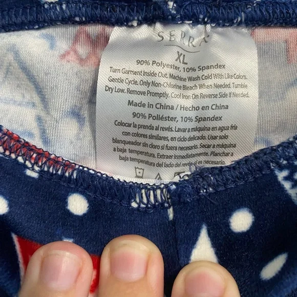 Serra Kids Leggings with Red and White Tree Pattern - Picture 3 of 4